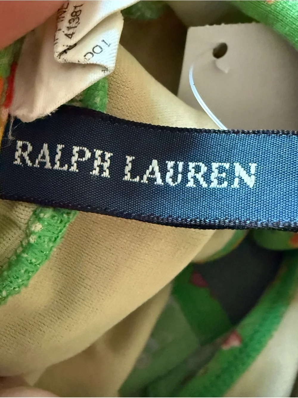Ralph Lauren Green Floral Ruffle One-Piece Swimsuit - Size 24 Months